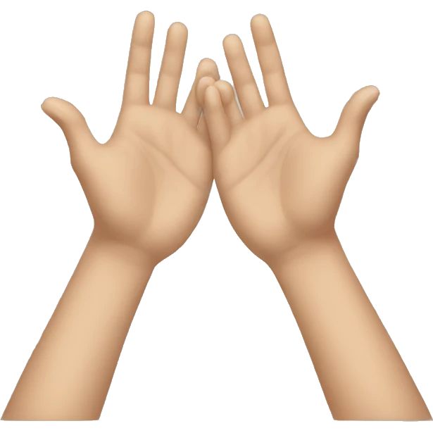 two hands wth powers emoji