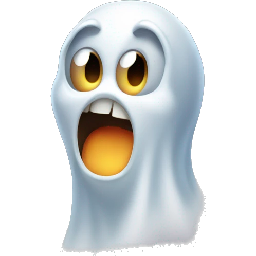 casper the ghost scaring a child emoji