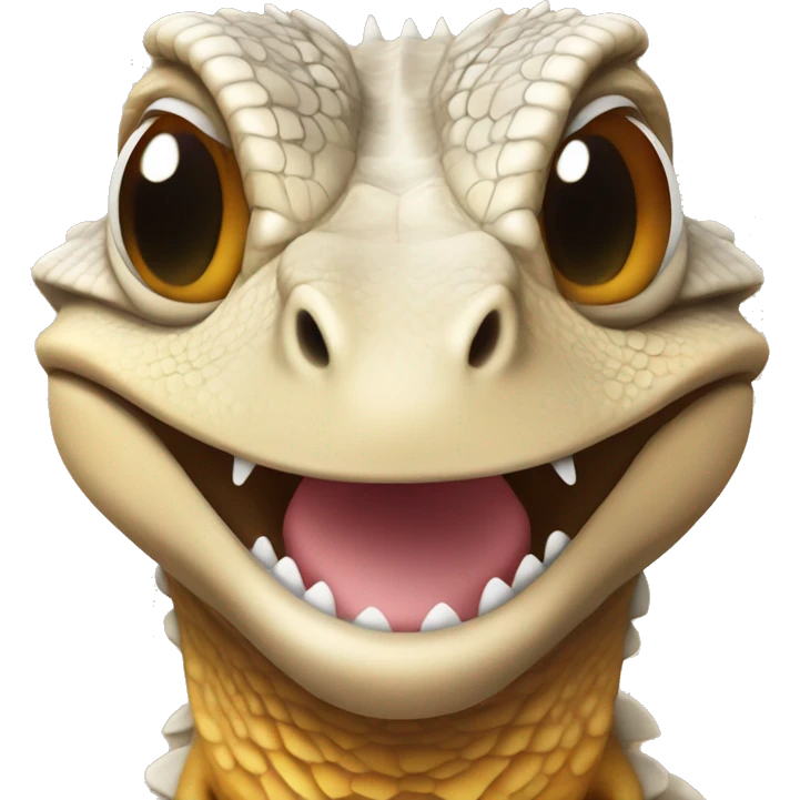 Bearded dragon smiling emoji