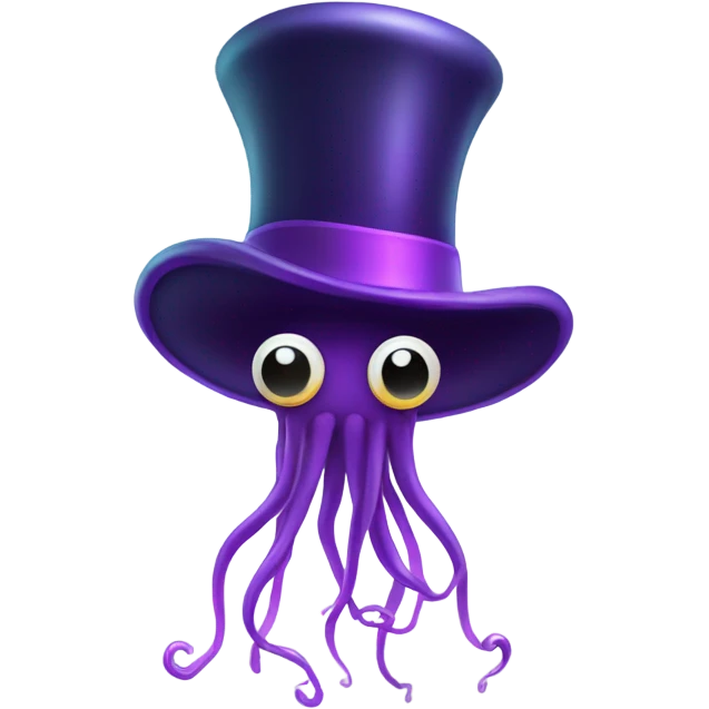 Jellyfish with noodle tentacles and a top hat emoji