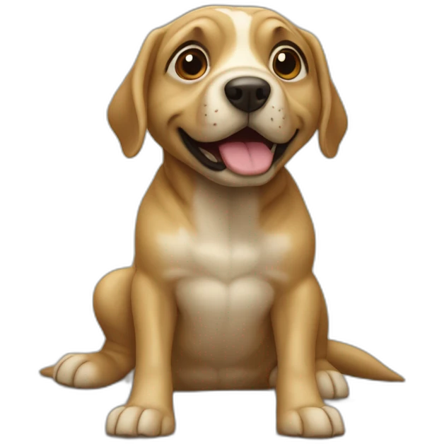 Chien sur tortue emoji