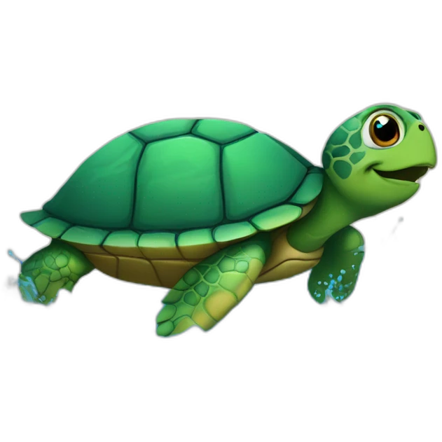 turtle in the water  emoji