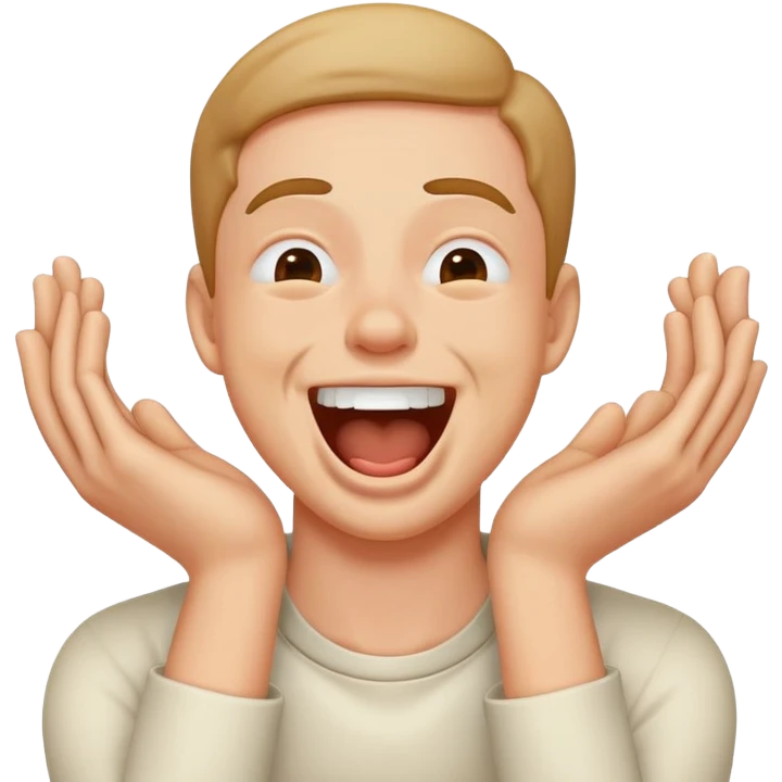 Person choking themselves while laughing  emoji