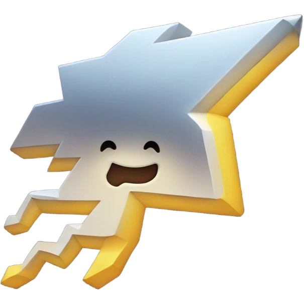 lightning strike with smiling face emoji