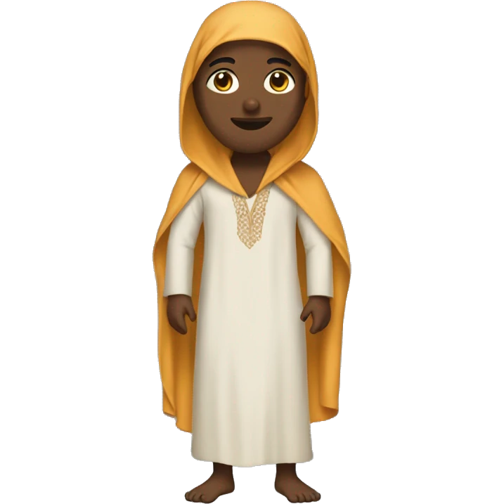 wearing a djellaba emoji