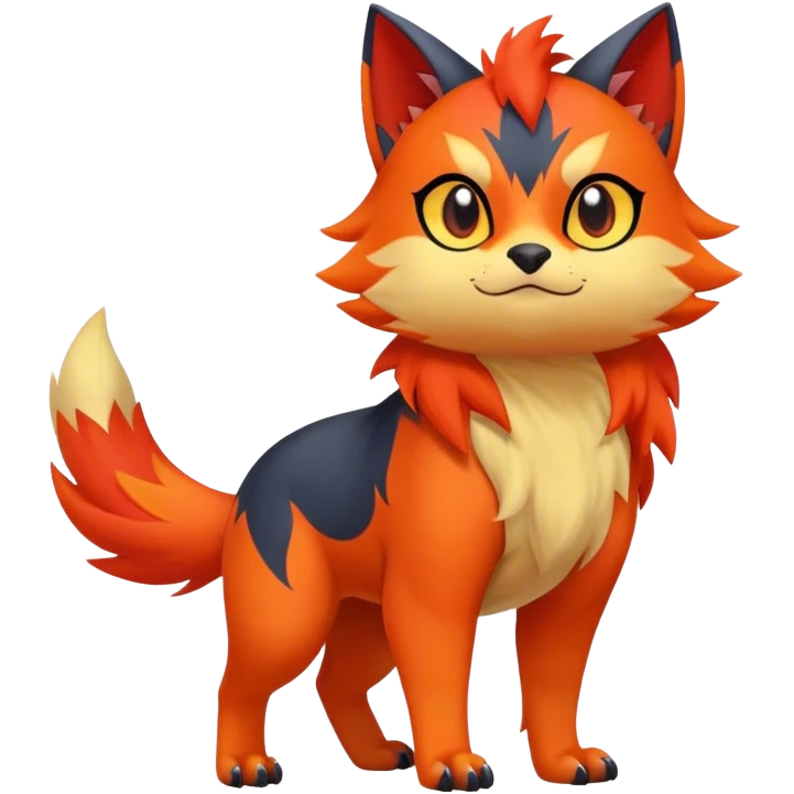  Quilava-Litten-hybrid full body emoji