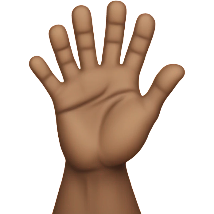 Orange hands in praise emoji