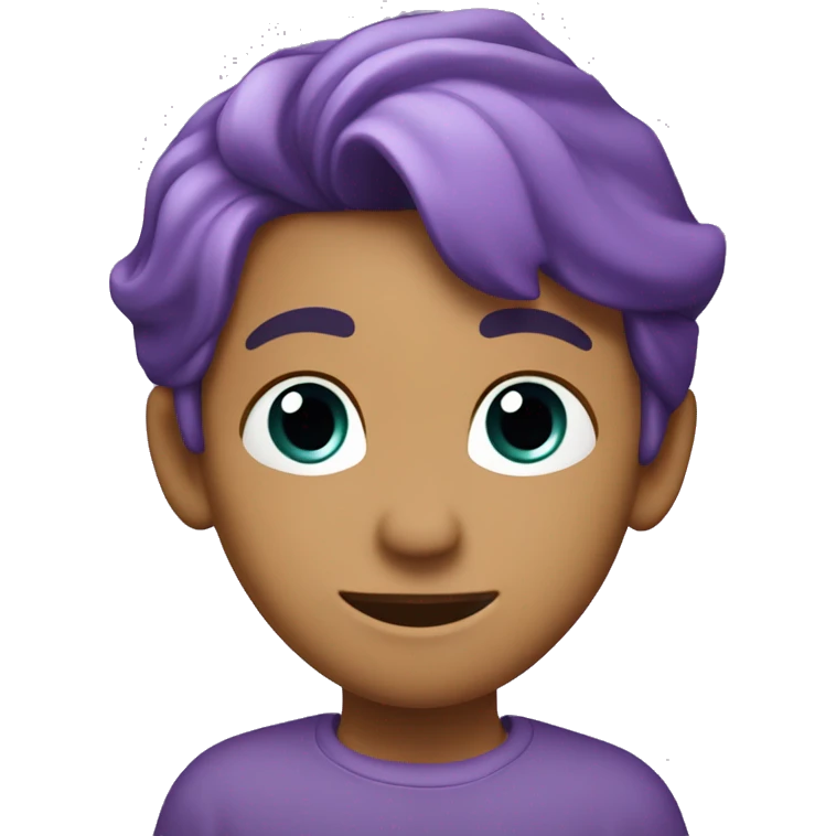 Corazón morado clarito con estrellas emoji