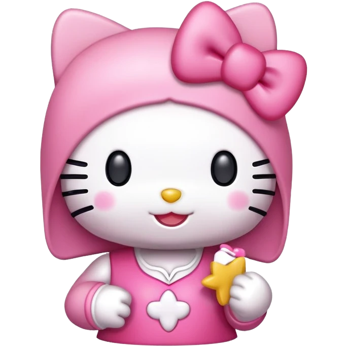 Hello kitty celebrating  emoji