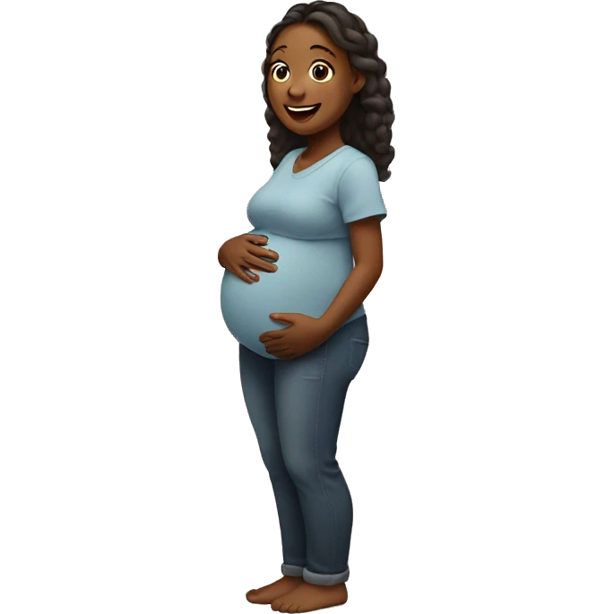Happy pregnant genetic emoji