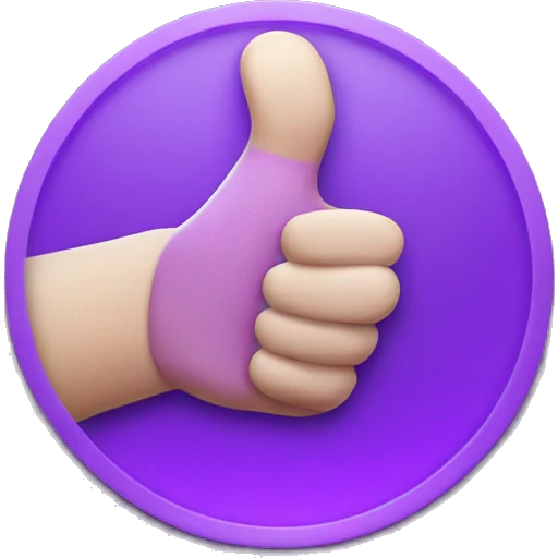 thumbs up with purple ring emoji