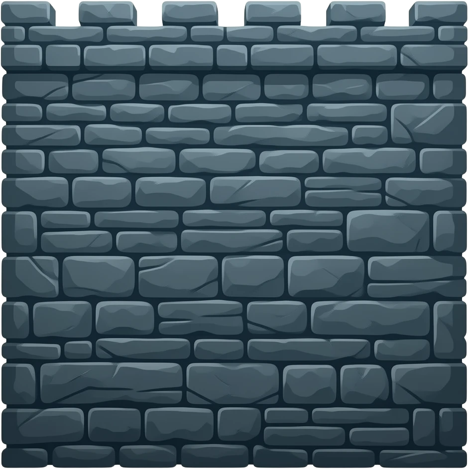 una pared de piedra de noche y que solo este la pared. que se eva en toda la imagen pero que es vea un poco el final de arriba. que sea muy alta emoji