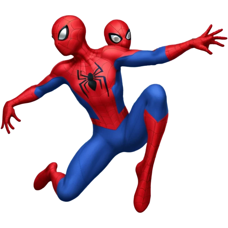 Spiderman making a web with his hands, playful expression emoji