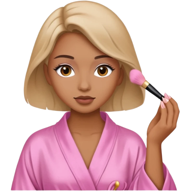 female doing makeup emoji