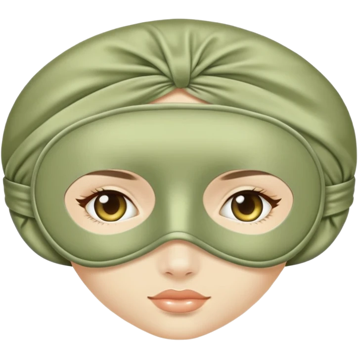 Pale olive Sleep Mask emoji