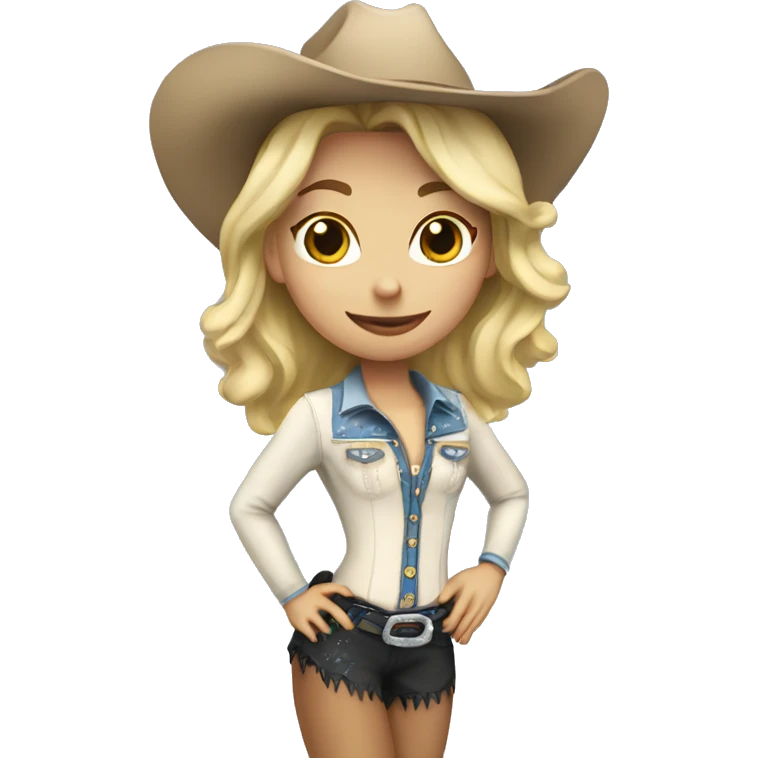 Figure skating cowgirl blonde emoji