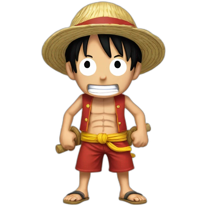 Luffy qui a des béquilles emoji