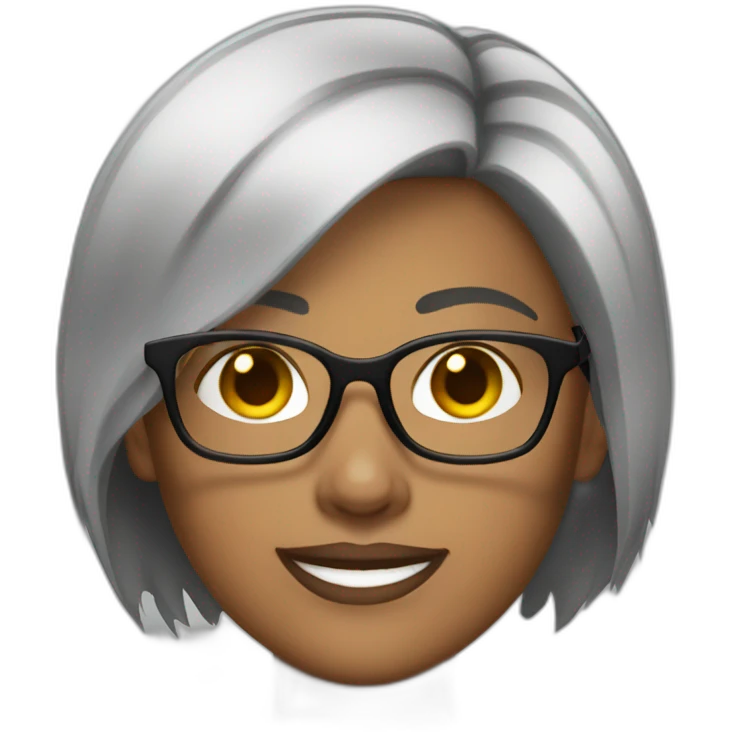 butch woman short dark hair glasses emoji