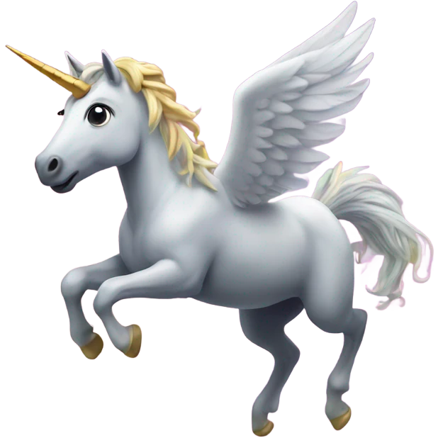 Unicorn flying over hawaii  emoji