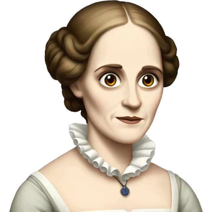 Mary Shelley, author of Frankenstein, beginning of the 19th century emoji