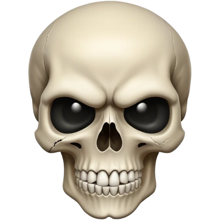 Skull with a mad face emoji
