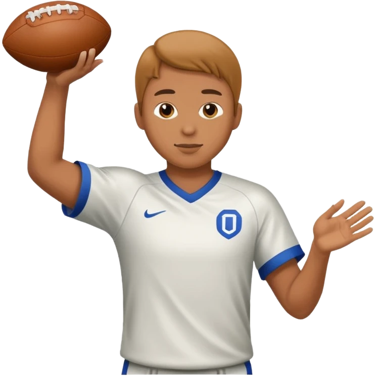 Throwing a football with a jersey on emoji