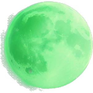 Aesthetic light green moon emoji