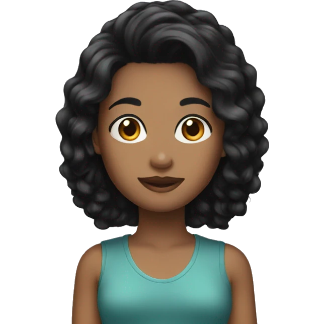 Black hair  emoji