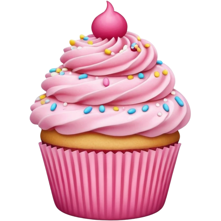 Cupcake with pink icing emoji