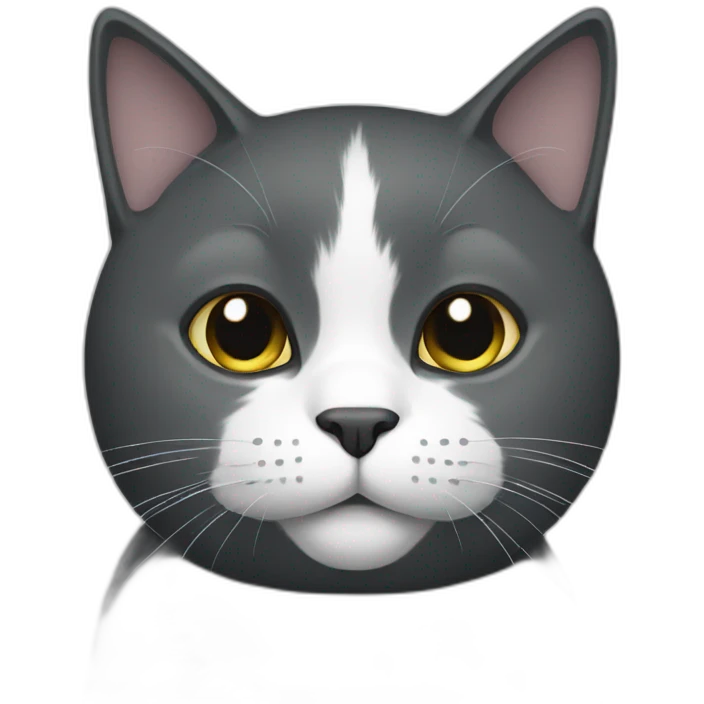 dark gray with white cat emoji