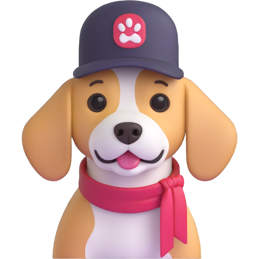 dog wearing a hat emoji