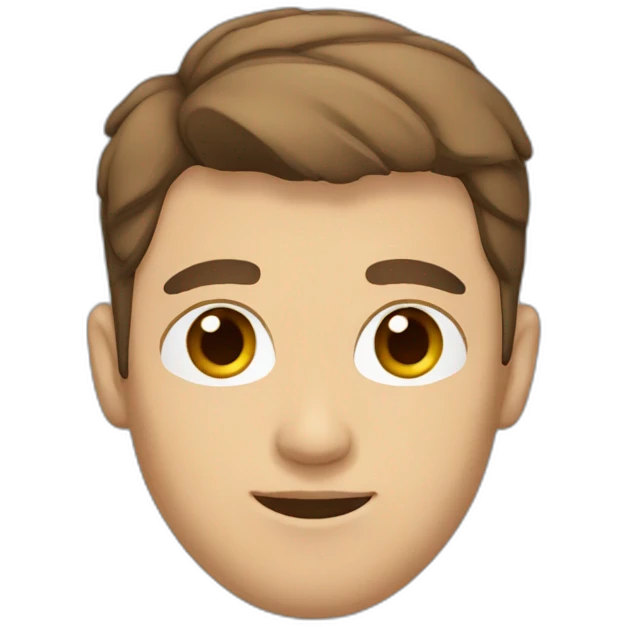Guy with brown hair undercut hairstyle and jumper emoji