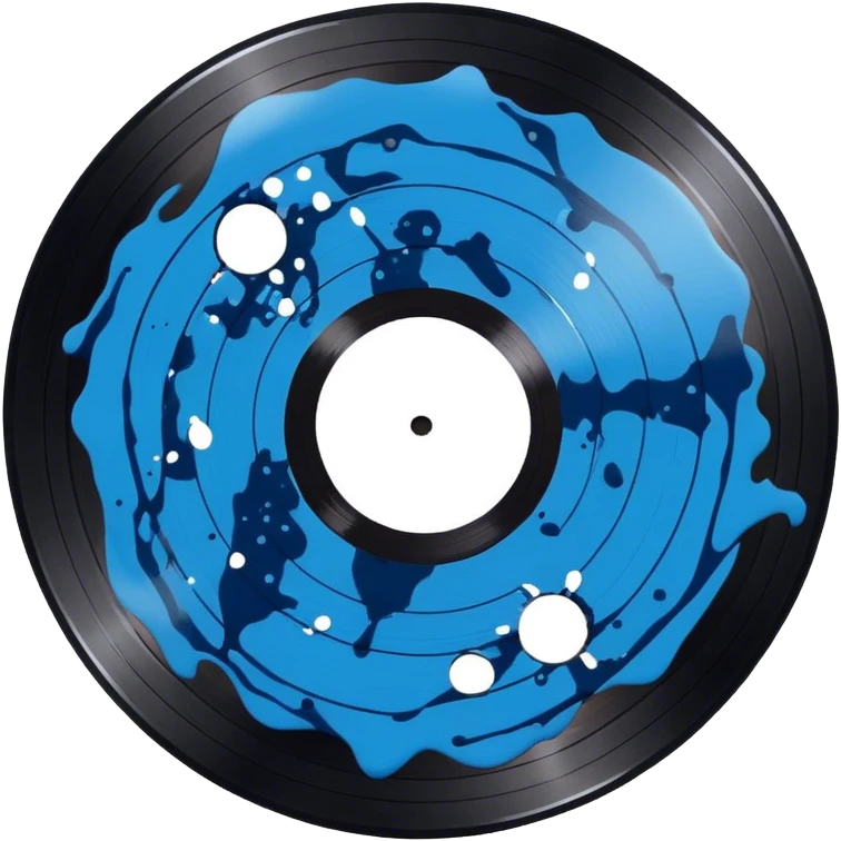  vinyl record blue  splatter  emoji