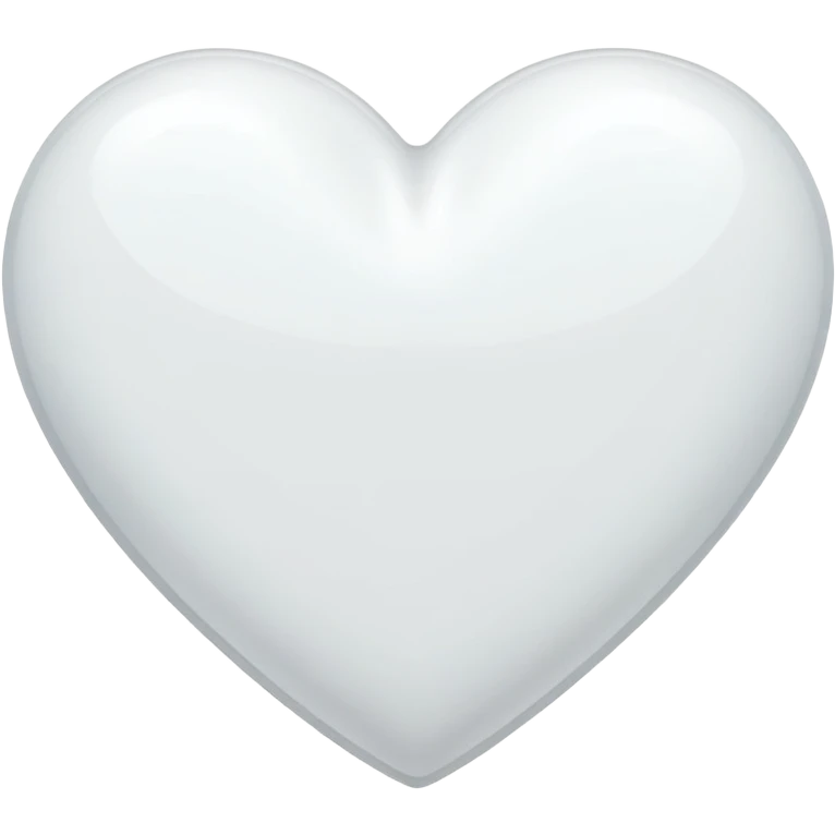 Beautiful feminine white heart  emoji