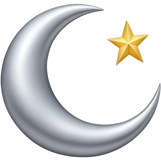 Realistic Crescent moon emoji