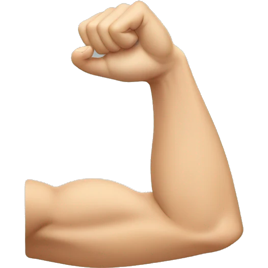 Caucasian woman arm muscles emoji