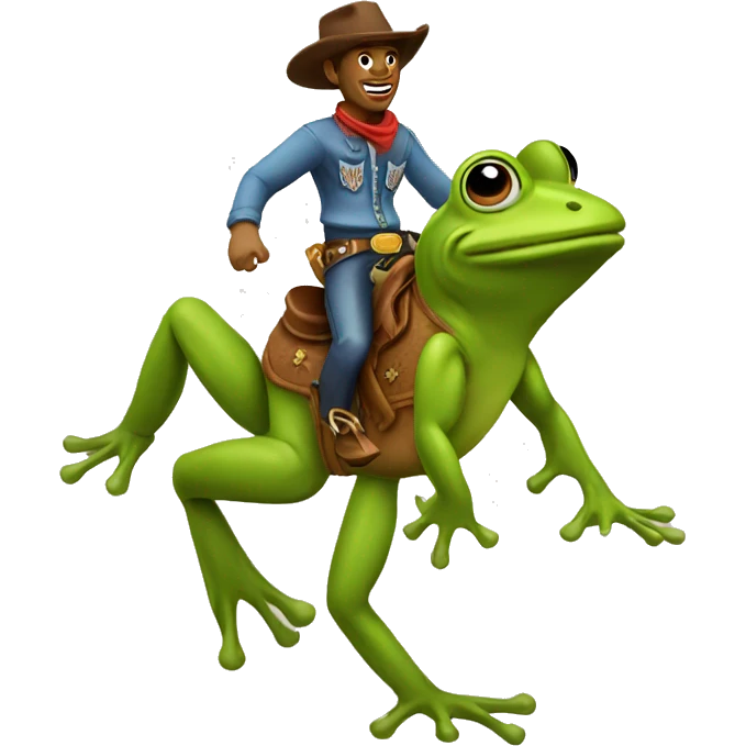cowboy riding a frog  emoji