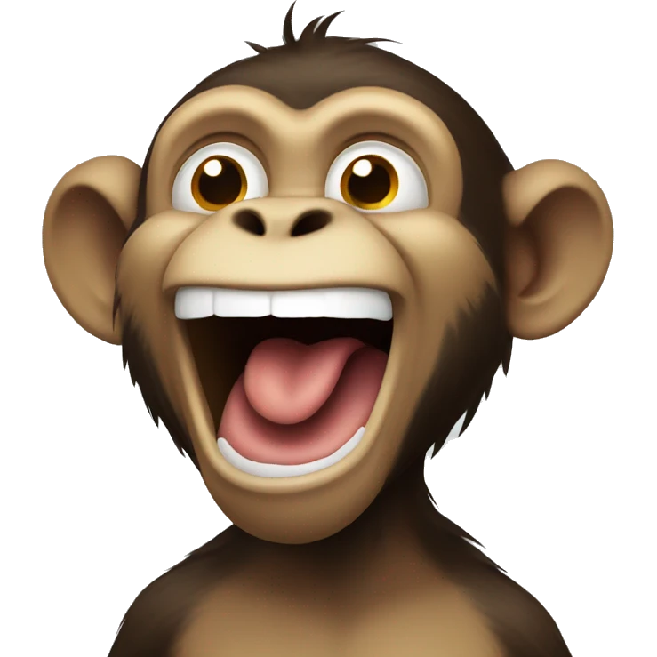 A monkey laughing emoji