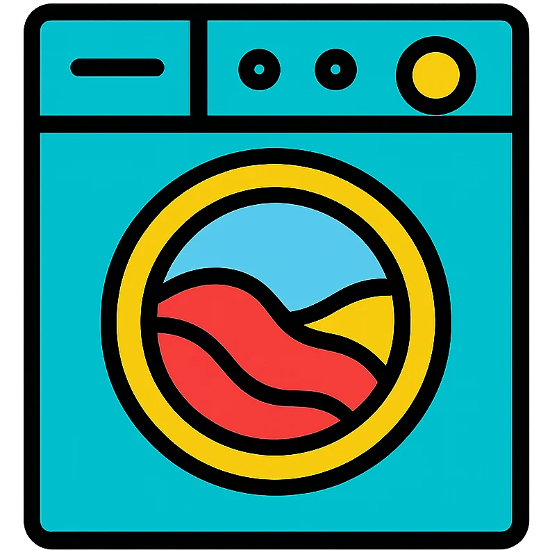 washing machine with laundry inside emoji