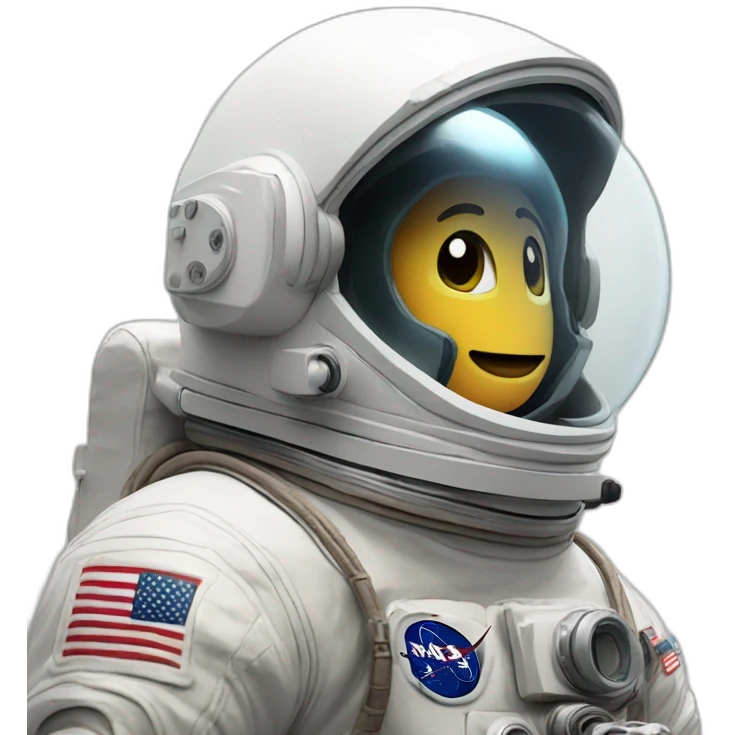 Astronaut with space helmet with smoke coming out his helmet  emoji