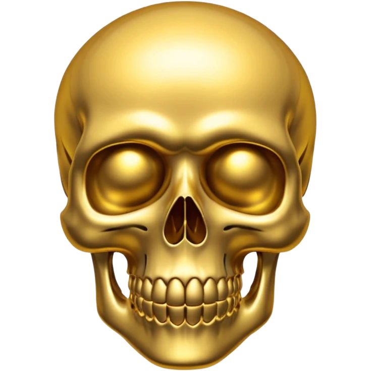 💀 gold skull bottom emoji