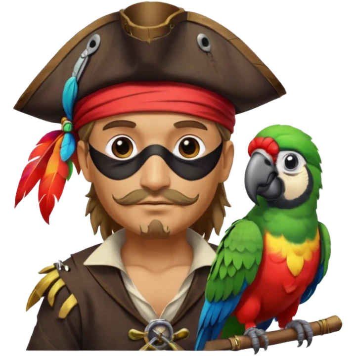 pirate and parrot emoji