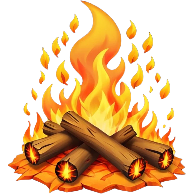 camp fire emoji