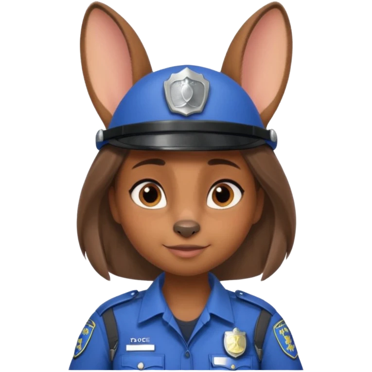 judy hopps with police suit from zootopia, pixar emoji