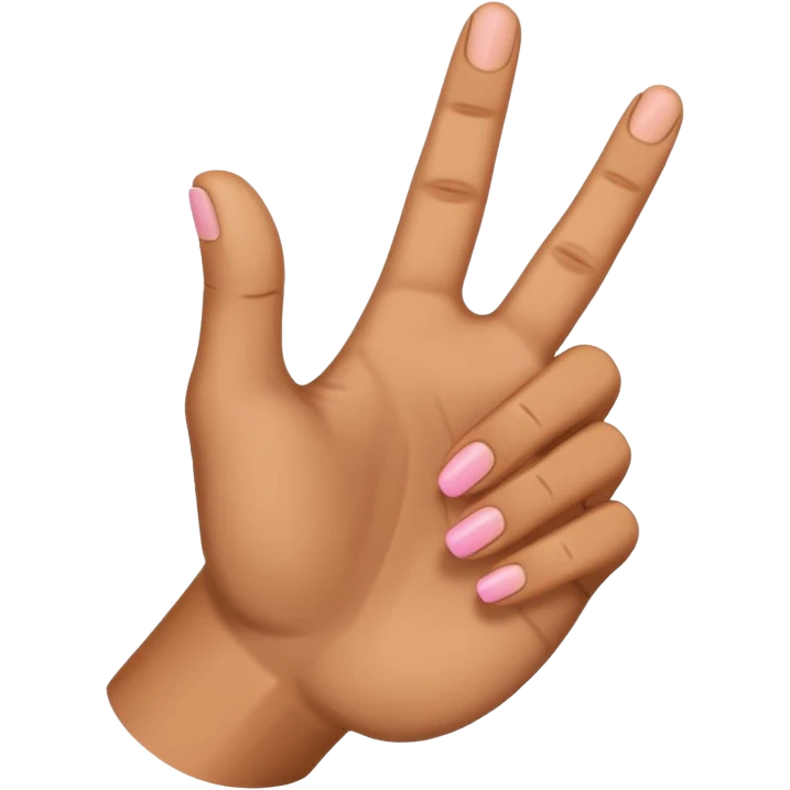 shaka hand but make the thumb and pinky almost touching emoji