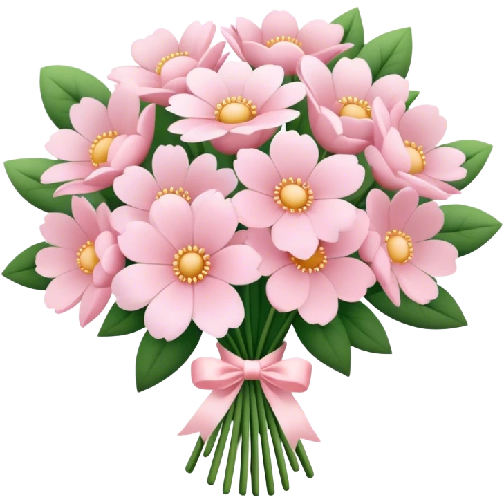 pale pink flower bouquet 🌸 emoji