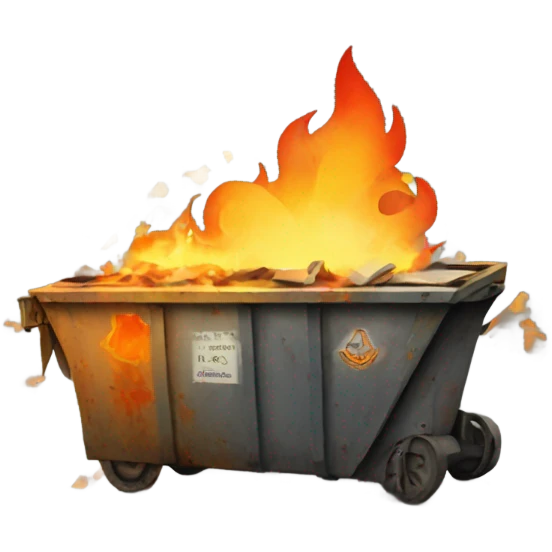 Dumpster fire  emoji