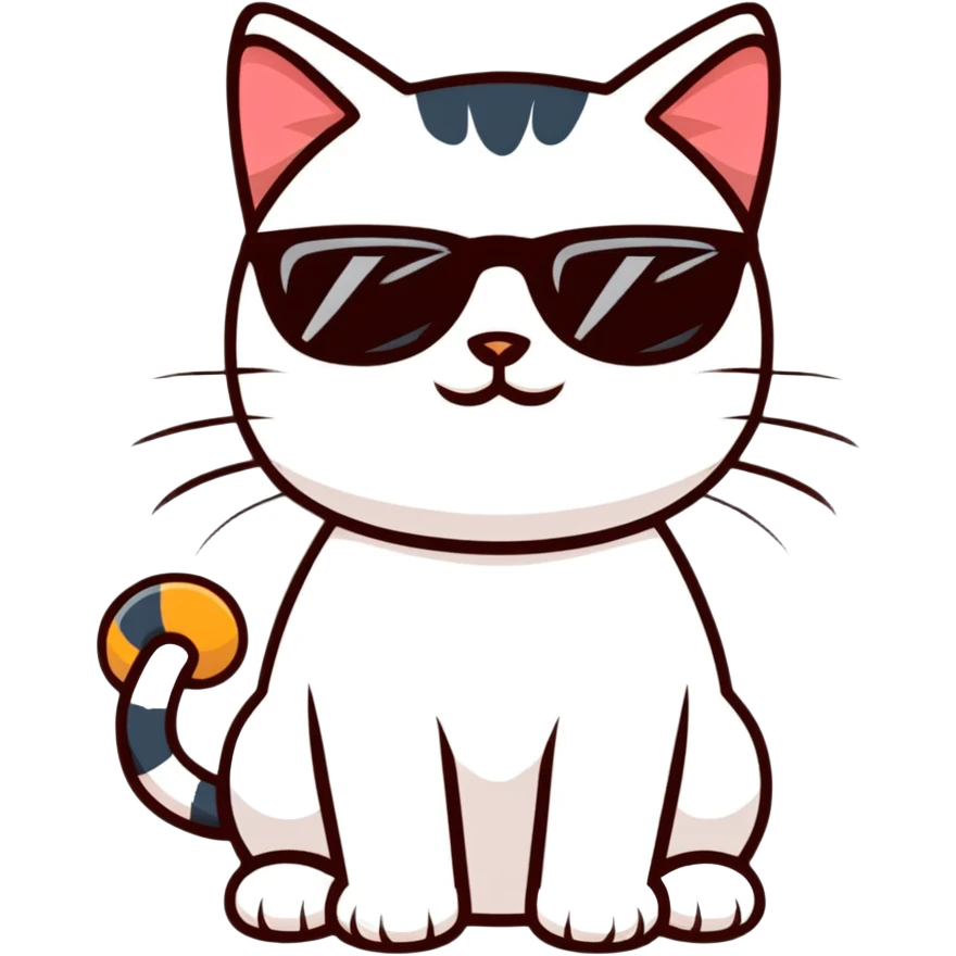 Cat with sunglasses emoji