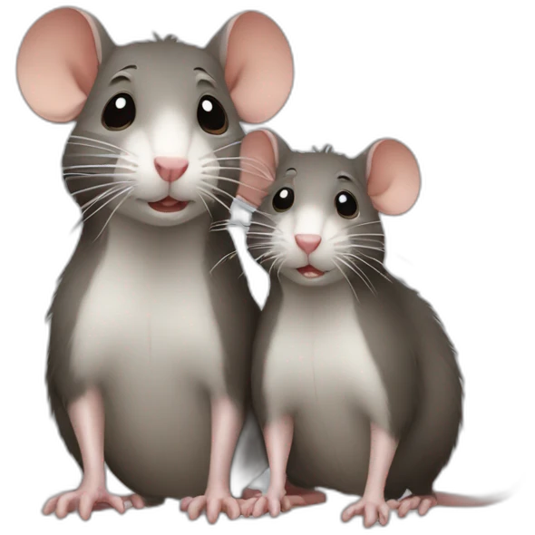 Two rats with a son emoji