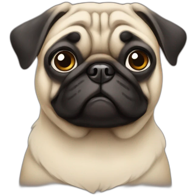 Pug with wisdom emoji